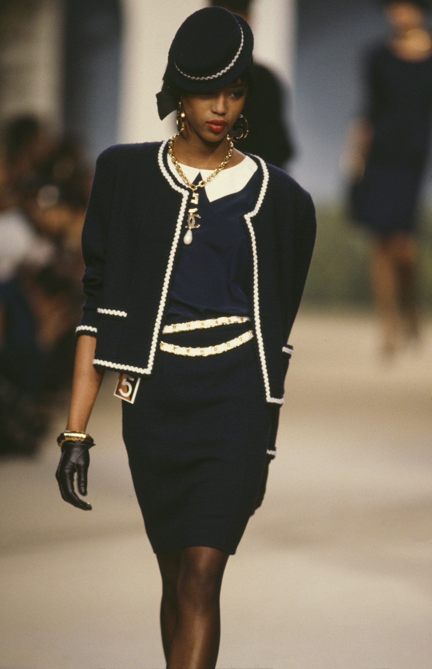 Chanel exhibition catwalk moments  Naomi Campbell for Chanel 1987