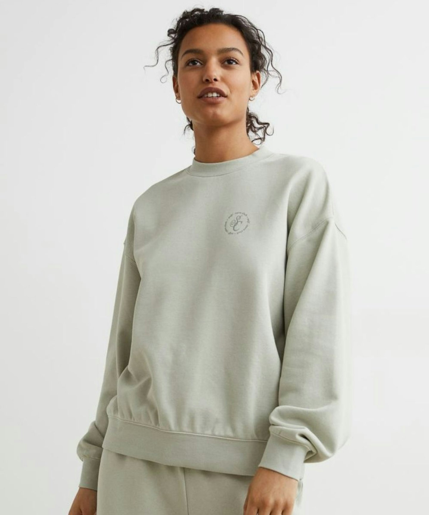 H&M Printed Sweatshirt - Sage