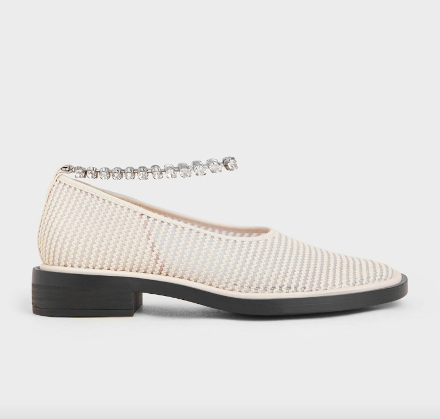 Charles & Keith, Gem Ankle-Strap Knit & Mesh Shoes, £99