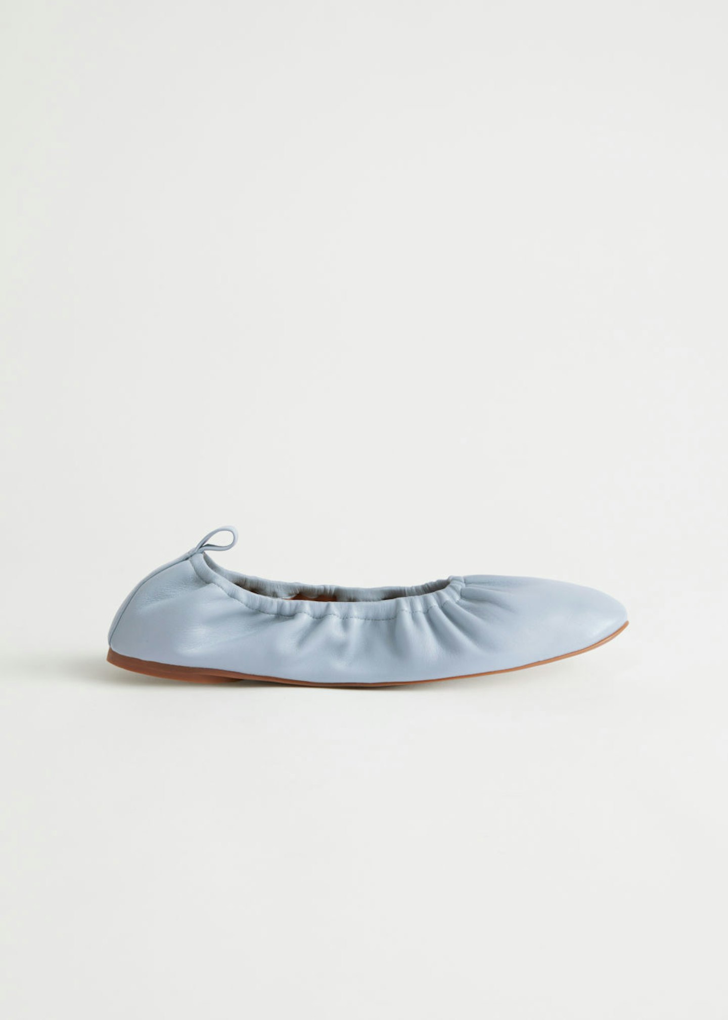 & Other Stories, Gathered Leather Ballerina Flats, £75
