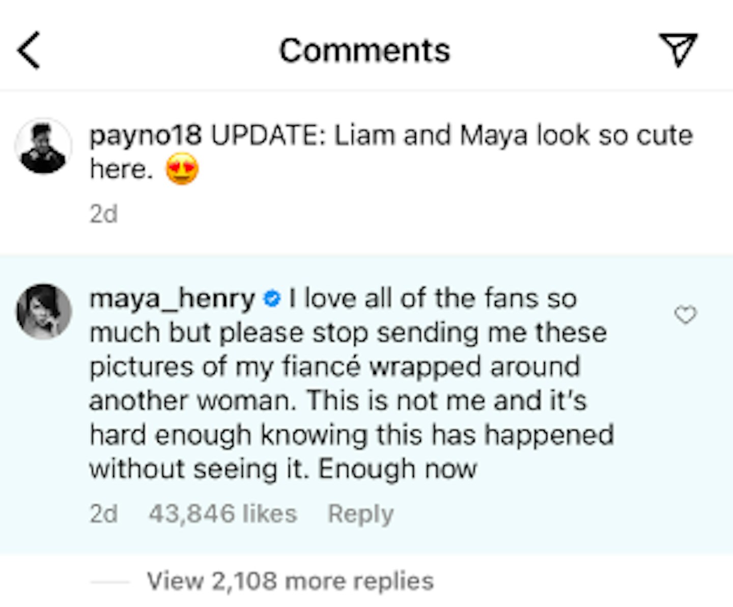 maya henry liam payne instagram