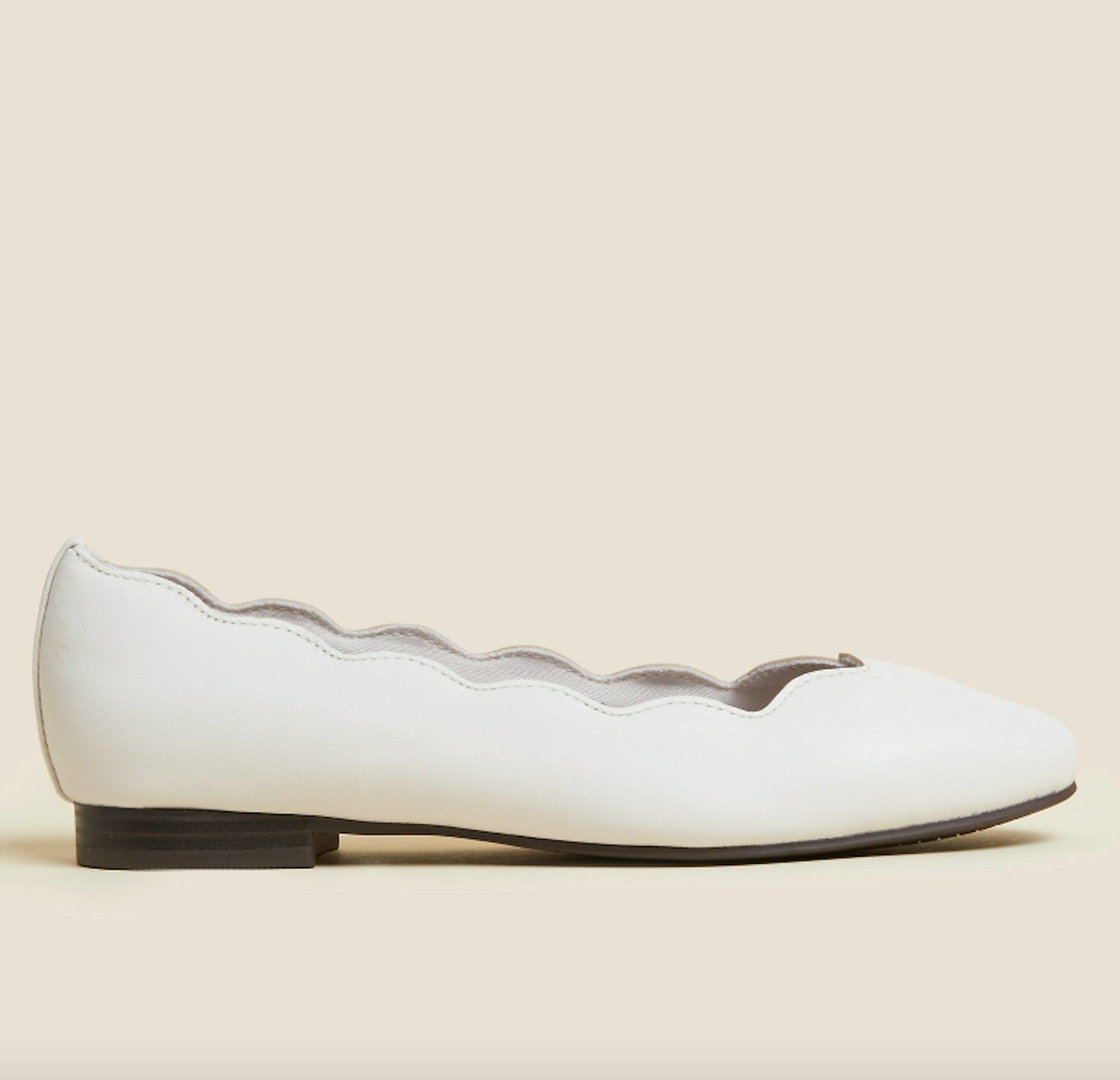 M&S, Wide-Fit Leather Ballet Pumps, £35