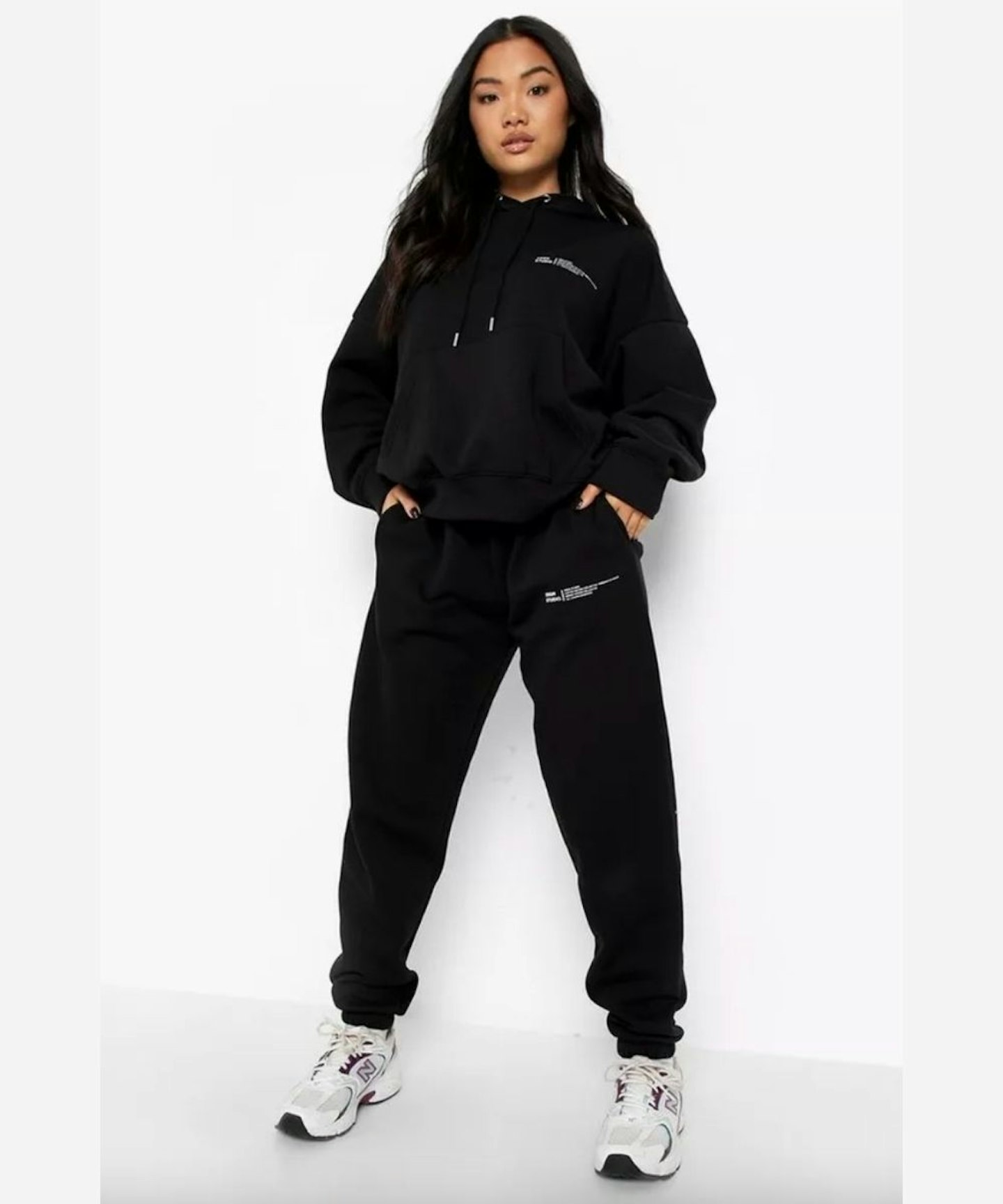 Petite Dsgn Studio Text Print Hoody Tracksuit