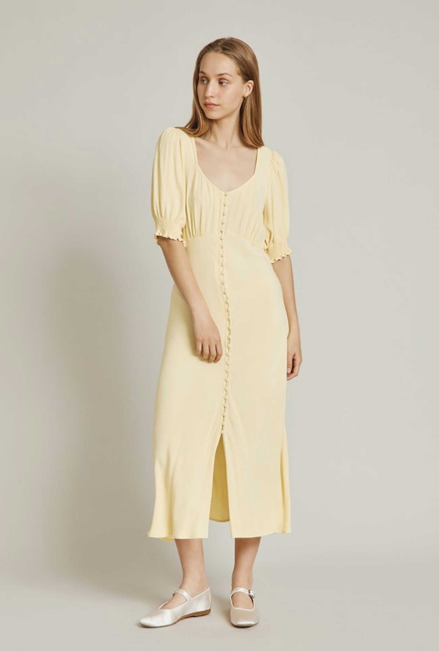 Ghost, Coco Dress Buttercup, £129