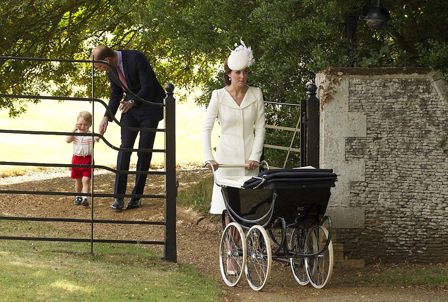 Prince George at Charlotte christening