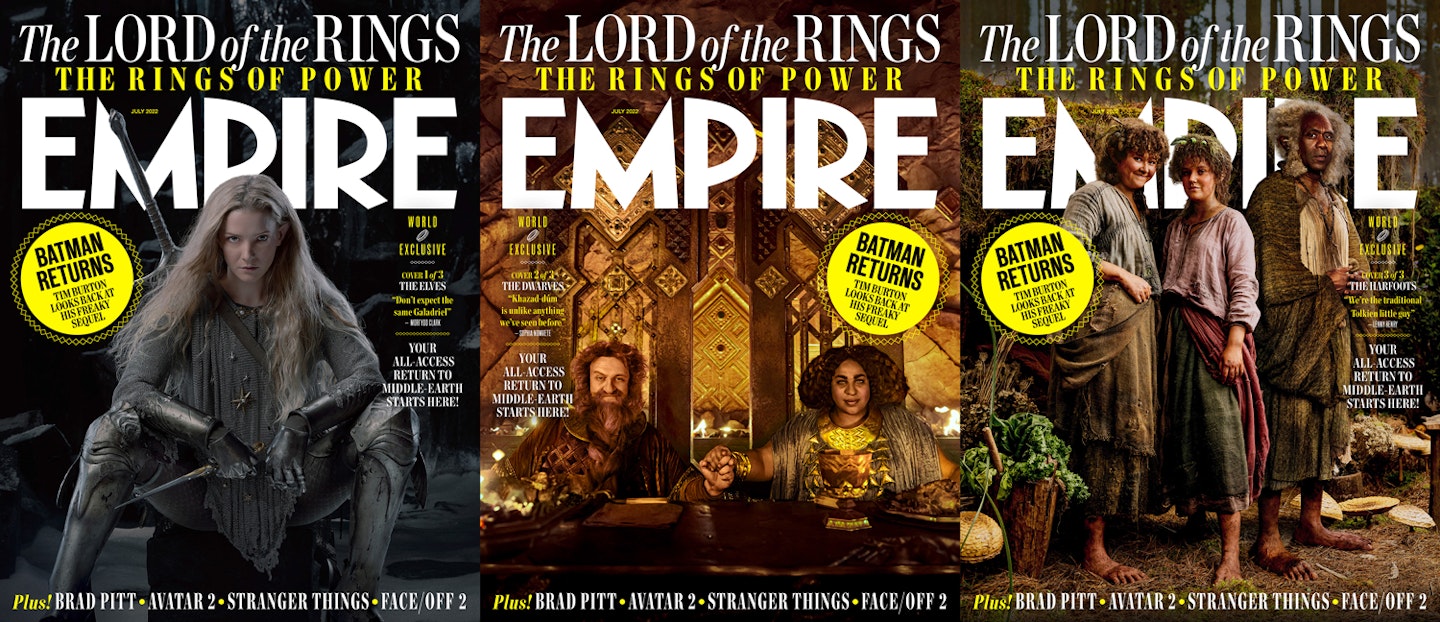 Empire – July 2022 – The Lord Of The Rings: The Rings Of Power – three covers