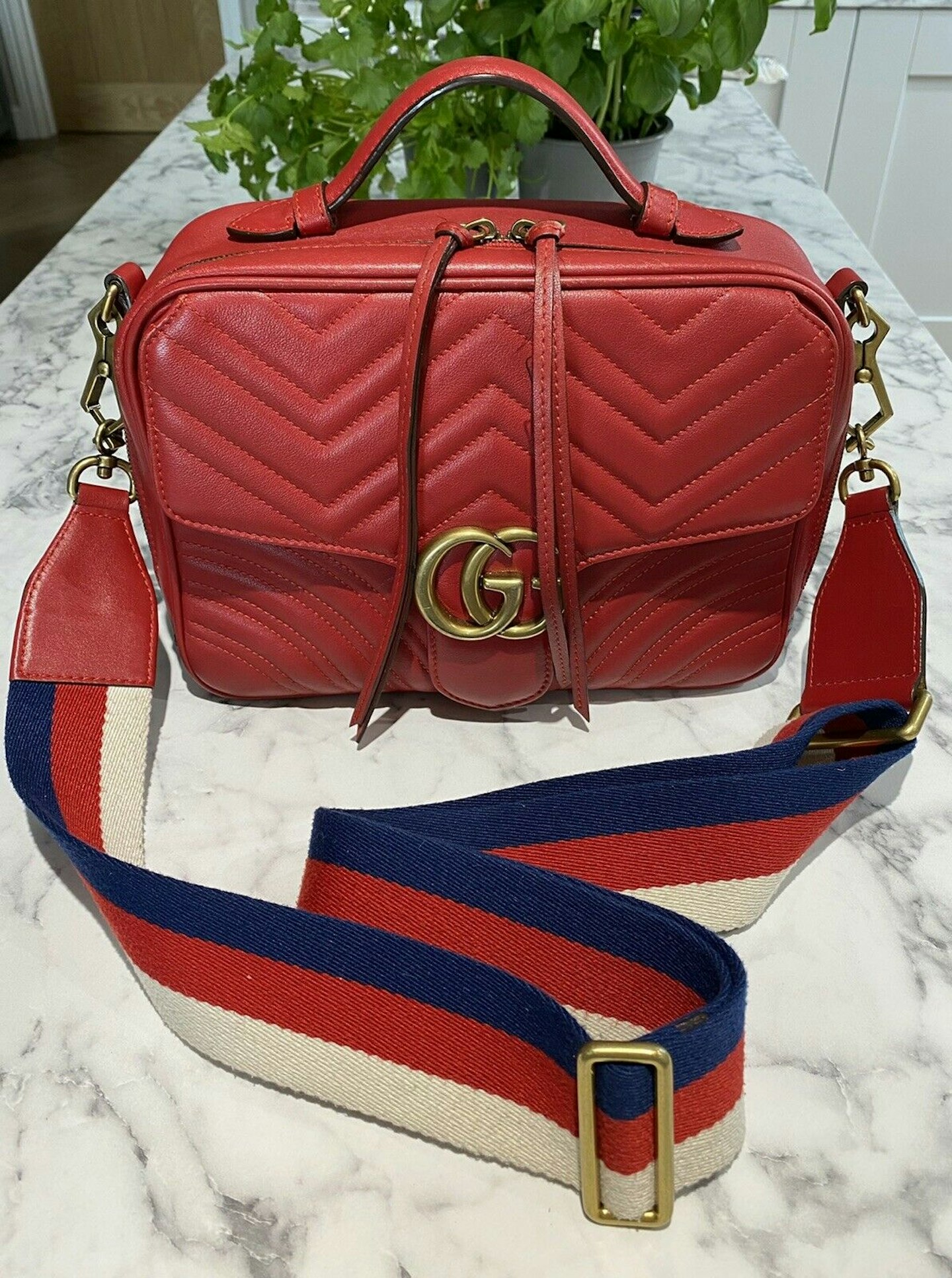 Gucci Marmont Matelasse Red Leather Bag, £650