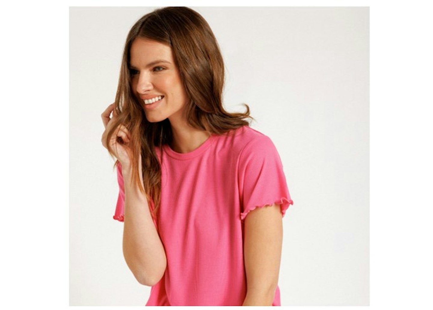 Chelsea Peers Pink Rib T-Shirt & Shorts Pyjama Set