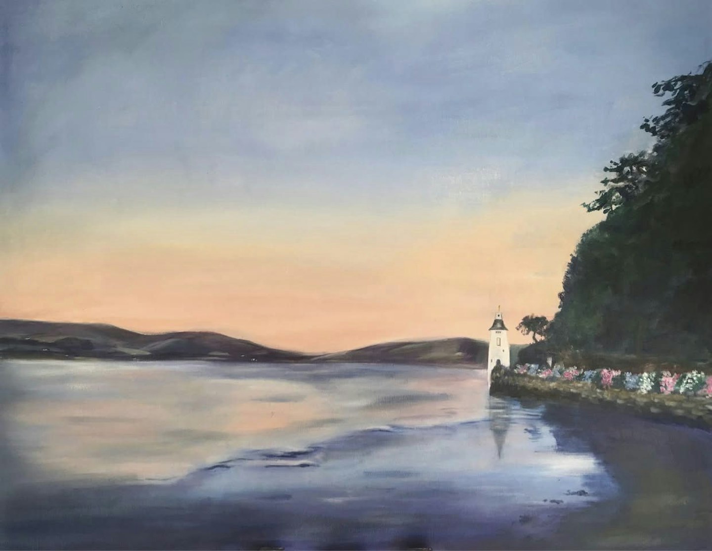 Painting of Portmeirion from a member of LandScape magazine's Makes & Bakes facebook group