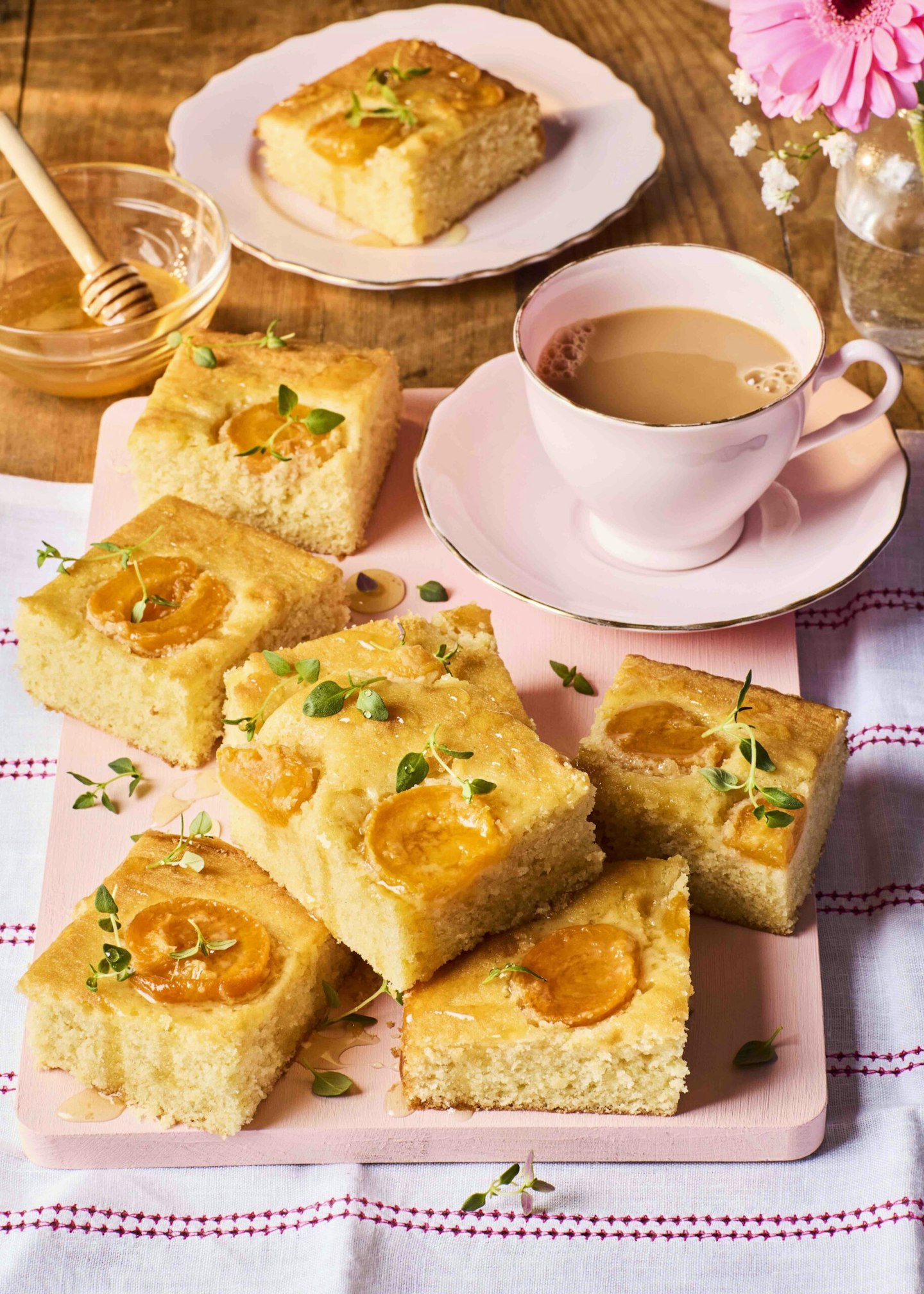 Apricot and thyme tray bake recipe from LandScape magazine