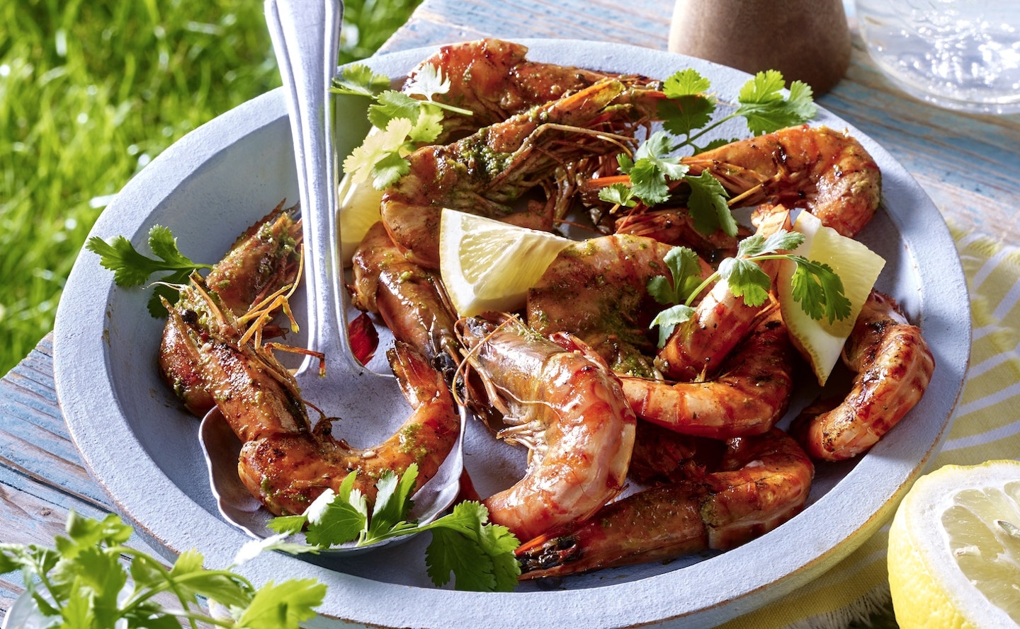 Lemon and lime chilli tiger prawns