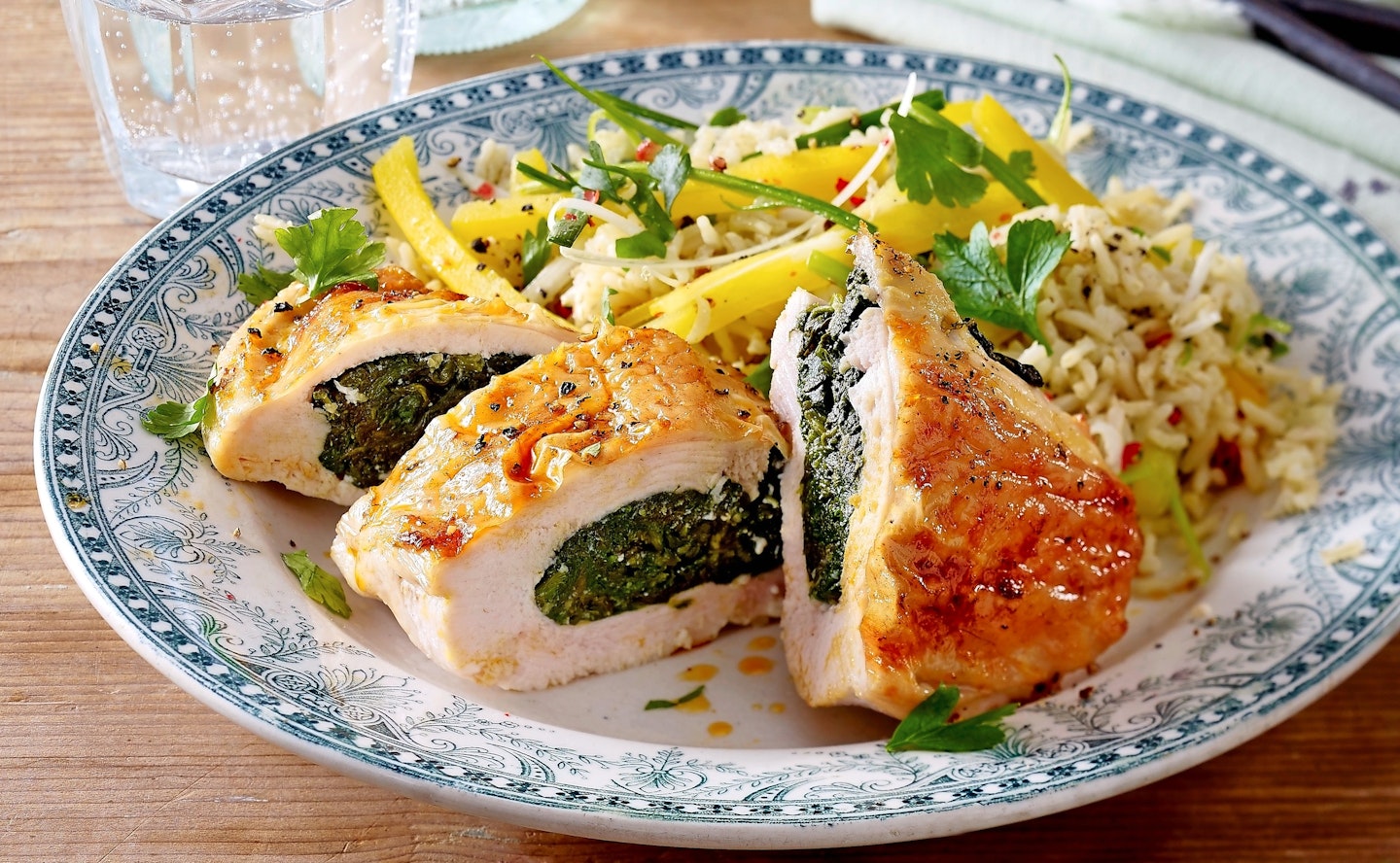 Chicken and spinach dish