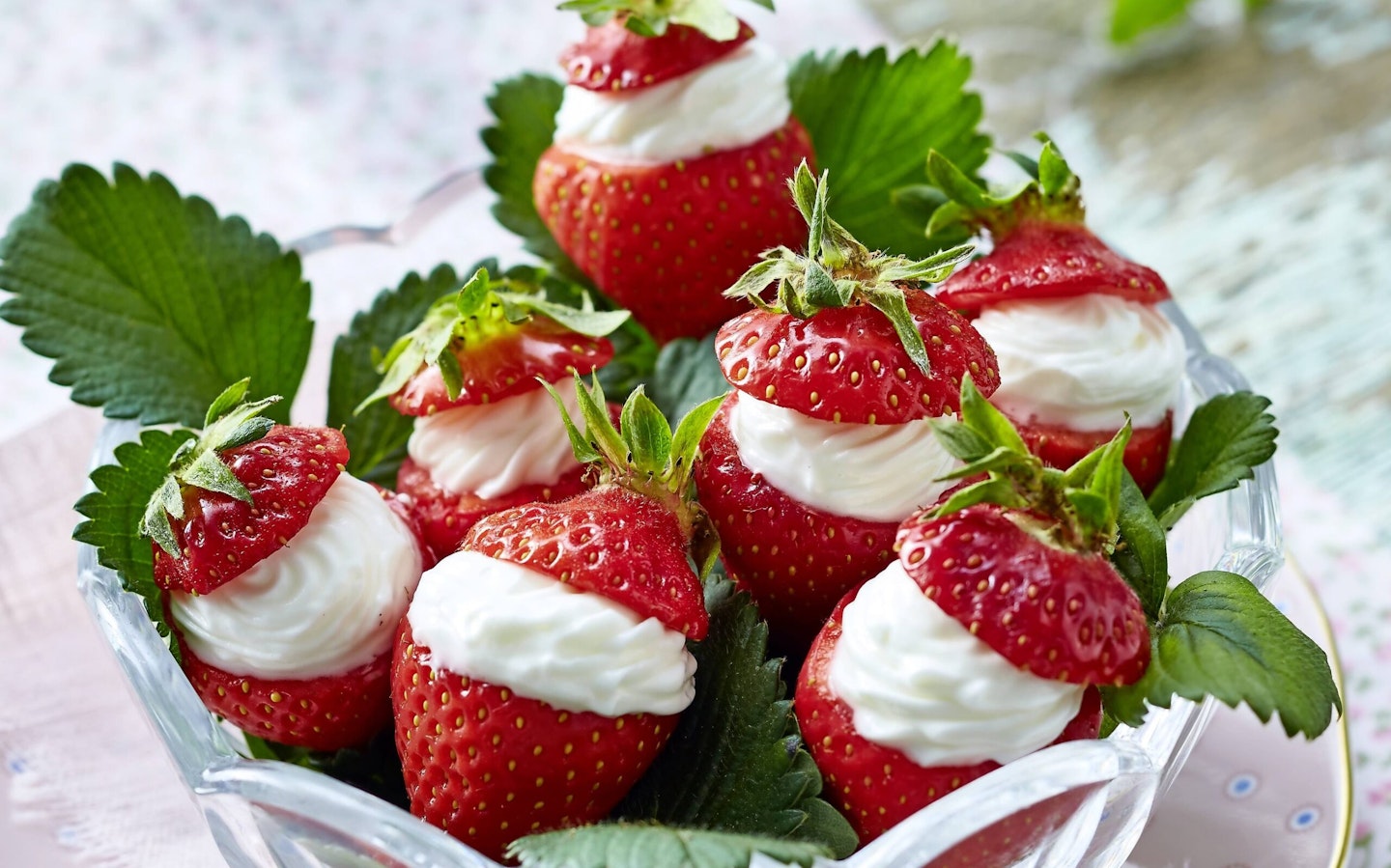 Strawberries and cream dessert