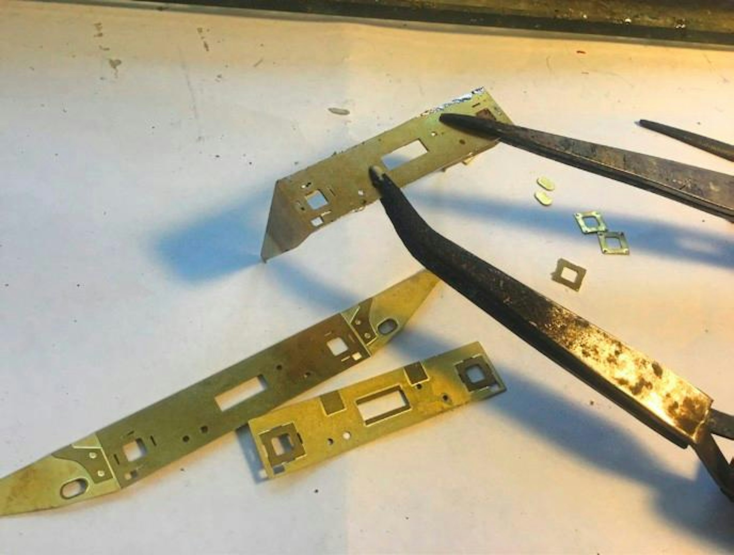 Glue or solder together