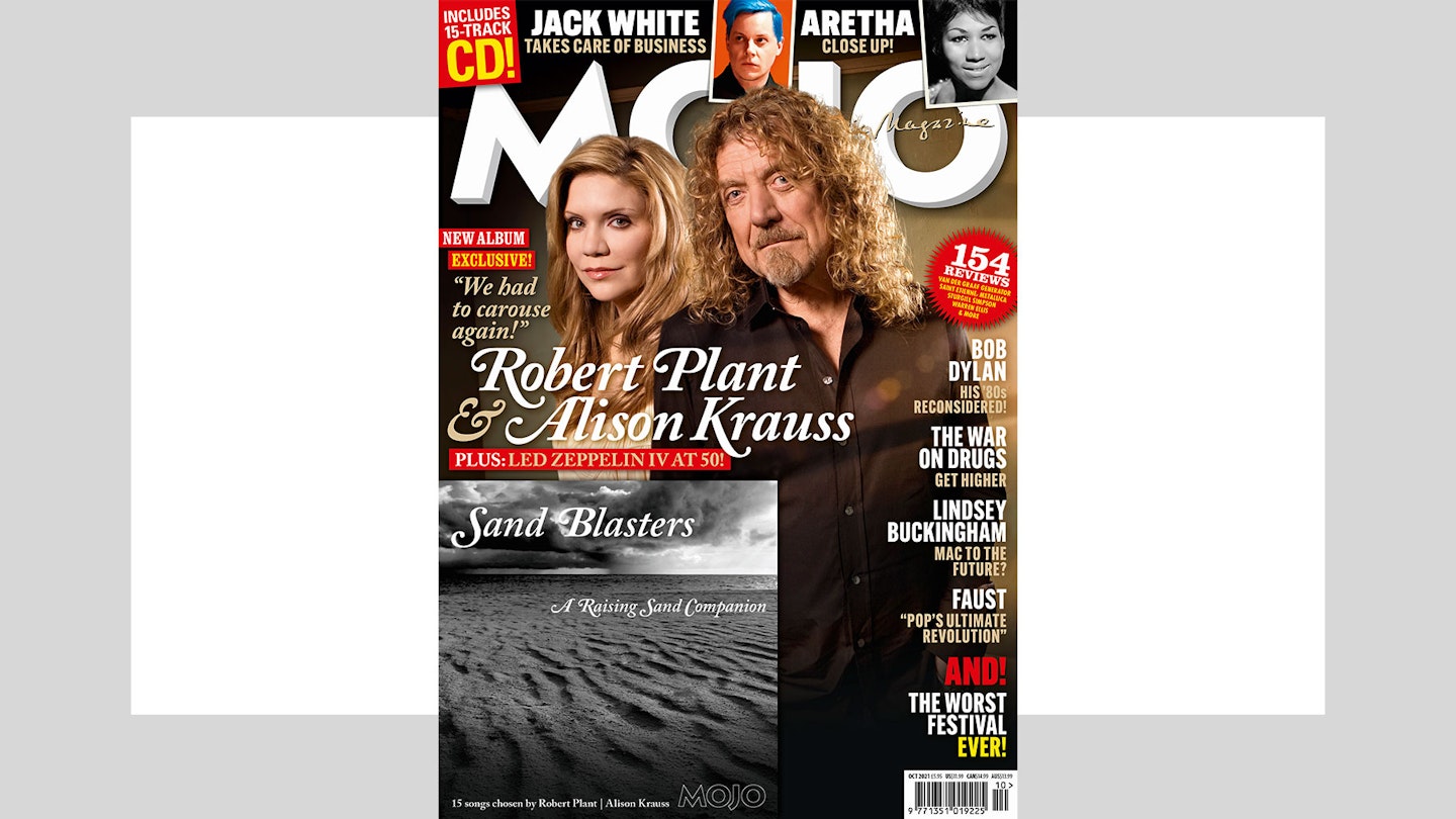 MOJO 335 cover featuring Robert Plant and Alison Krauss