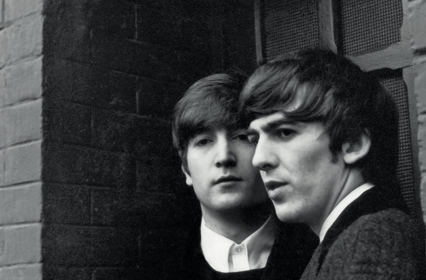 John Lennon and George Harrison Paris 1964