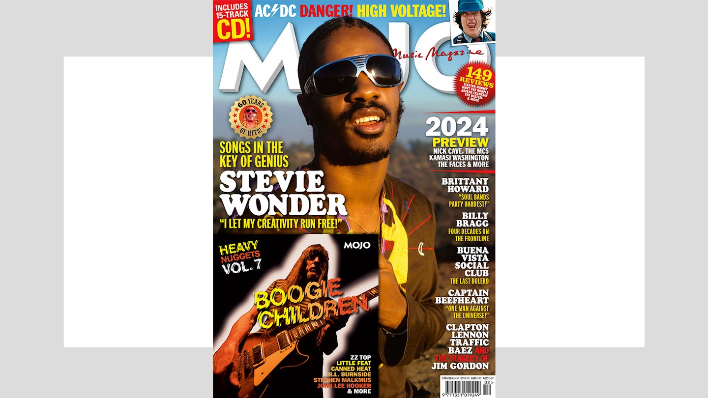 MOJO 363 cover star Stevie Wonder