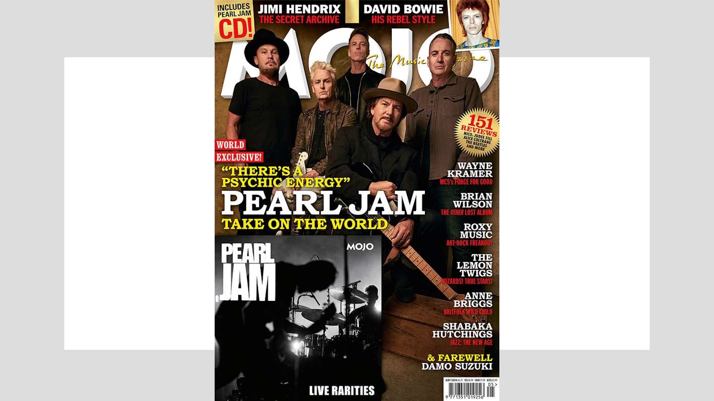 MOJO 366 magazine cover, featuring Pearl Jam and Pearl Jam CD