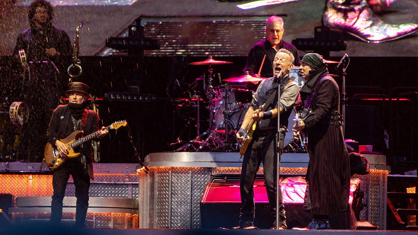 Thousands of Bruce Springsteen Fans Brave The Rain at Stadium of Light