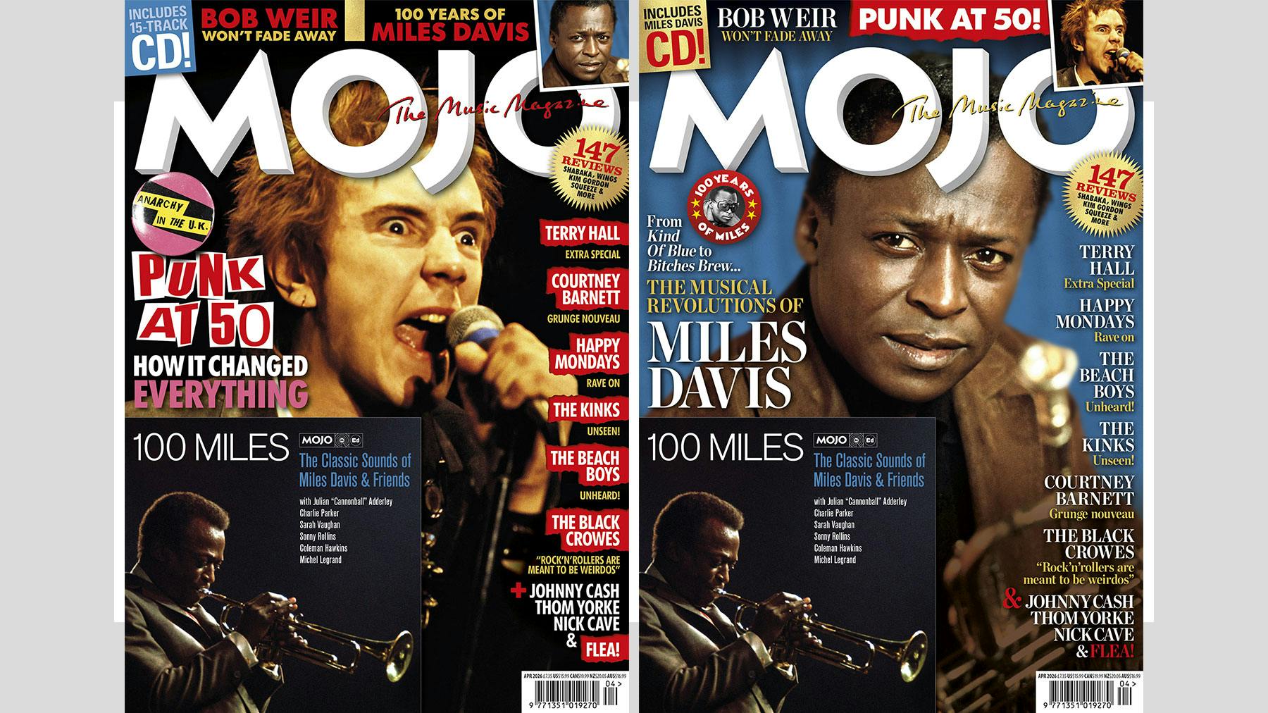 New MOJO Miles Davis And Punk At 50 Star On Split Covers MOJO 389 Covers Punk Miles Davis Featured Image 