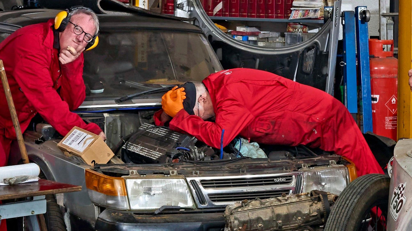 James and Clive despair over the Saab