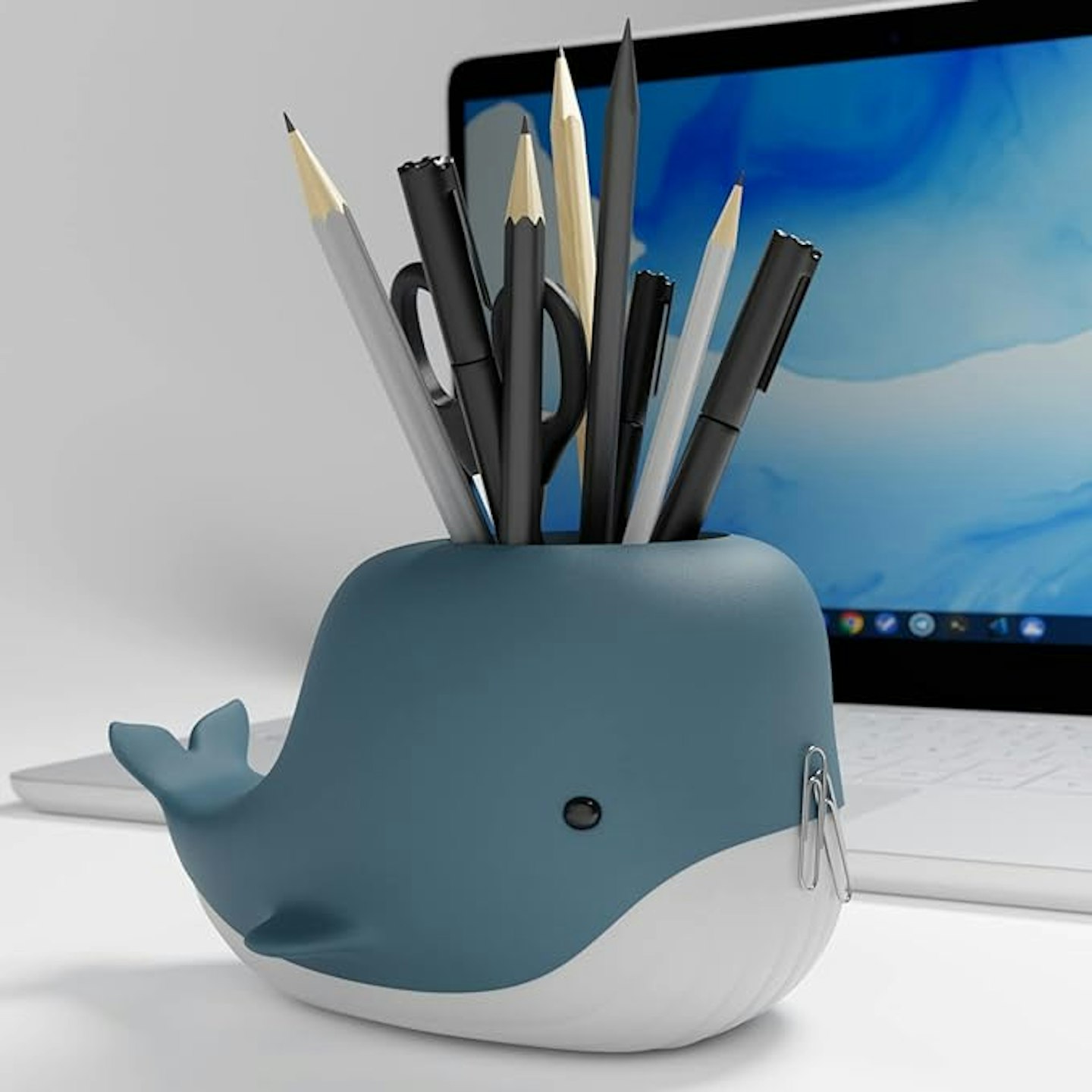 Mustard Moby Whale Pen Pot and Phone Holder