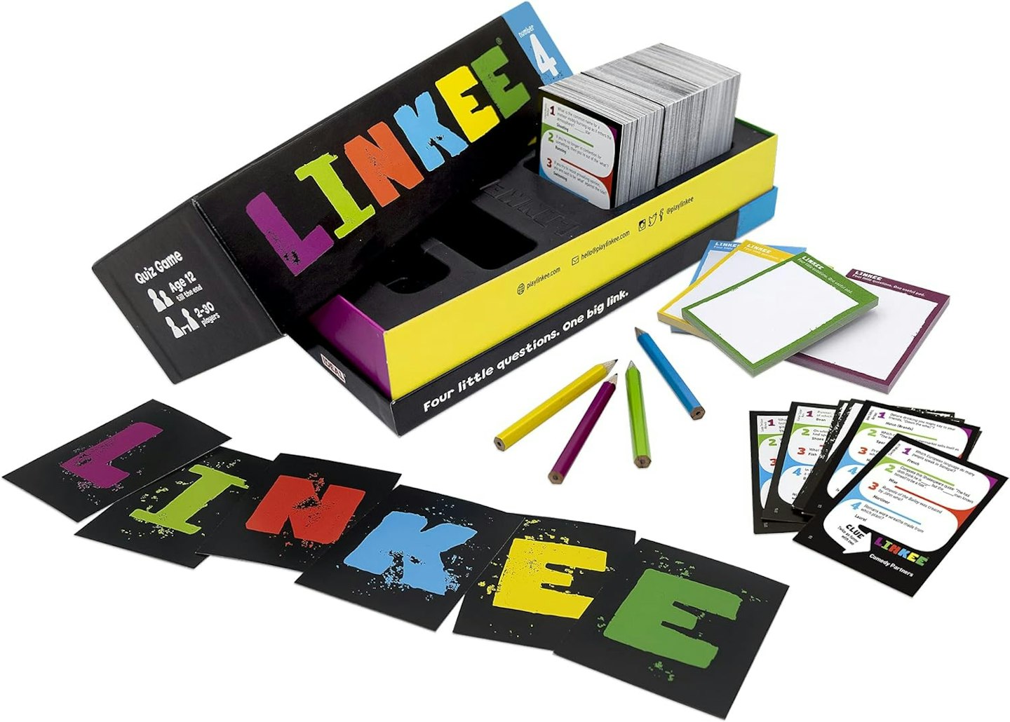 Linkee game box and contents 