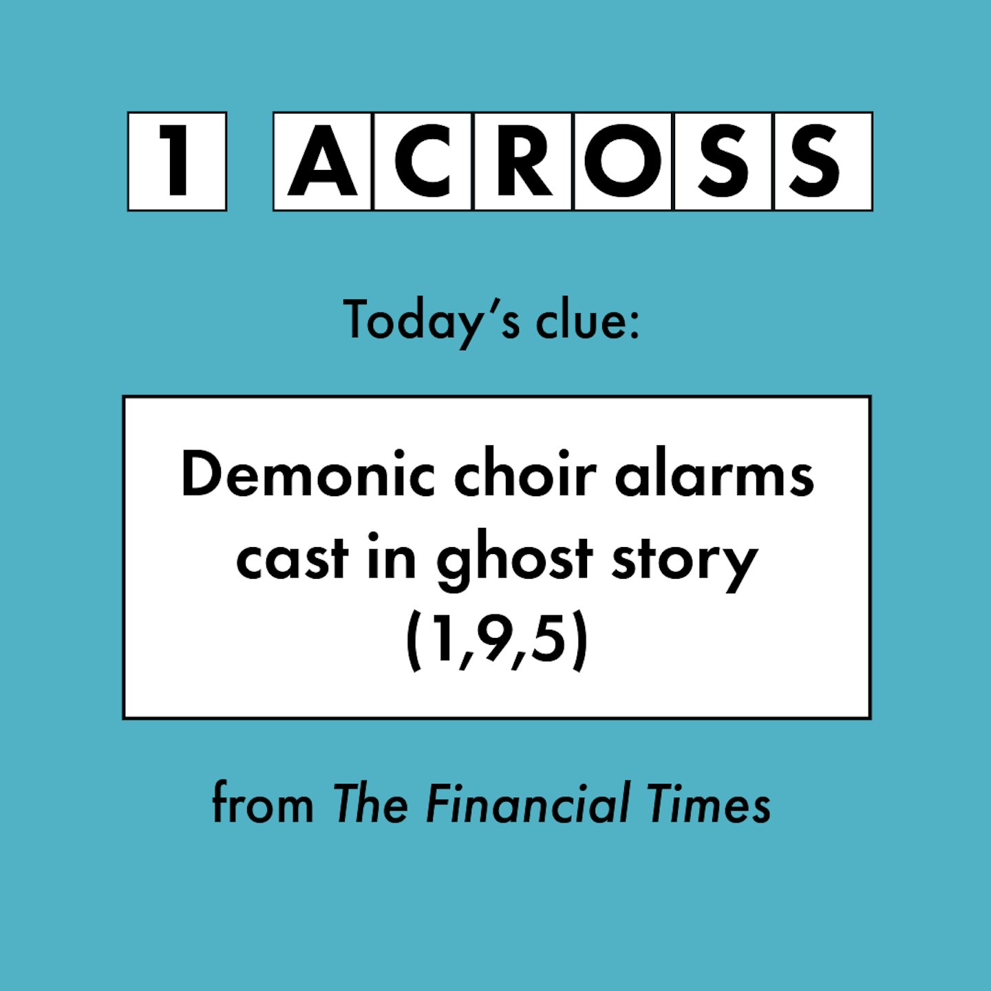 1 Across: a cryptic crossword clue breakdown Demonic choir alarms cast