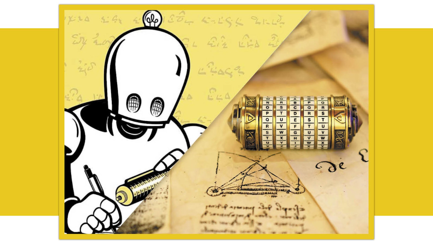 Codebreaking Practical Guide cover robot and cipher
