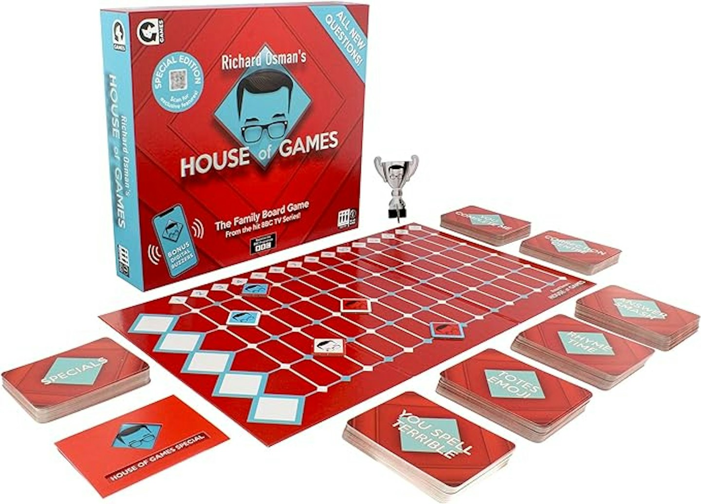 Richard Osman’s House of Games board game box and contents
