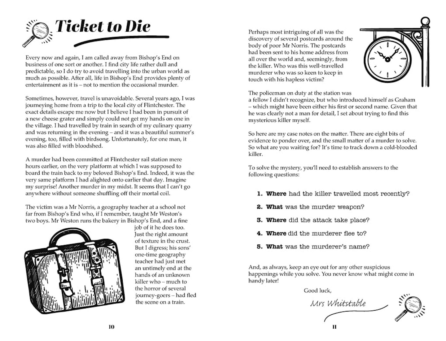 Ticket To Die chapter Whodunnit Puzzle Book