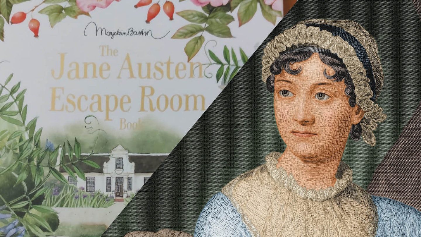 Jane Austen Escape Room book and Jane Austen