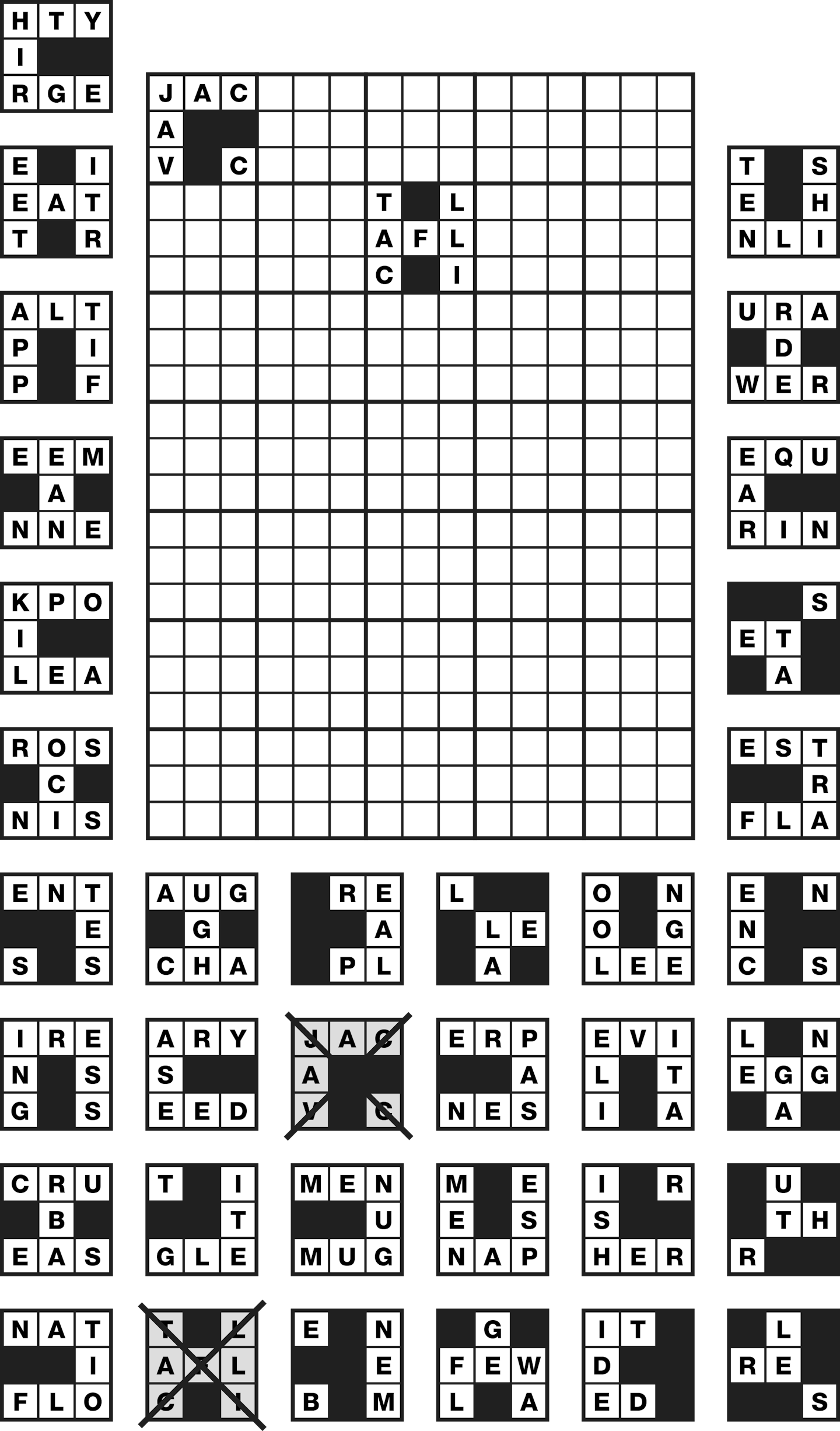 Bits and Pieces example grid