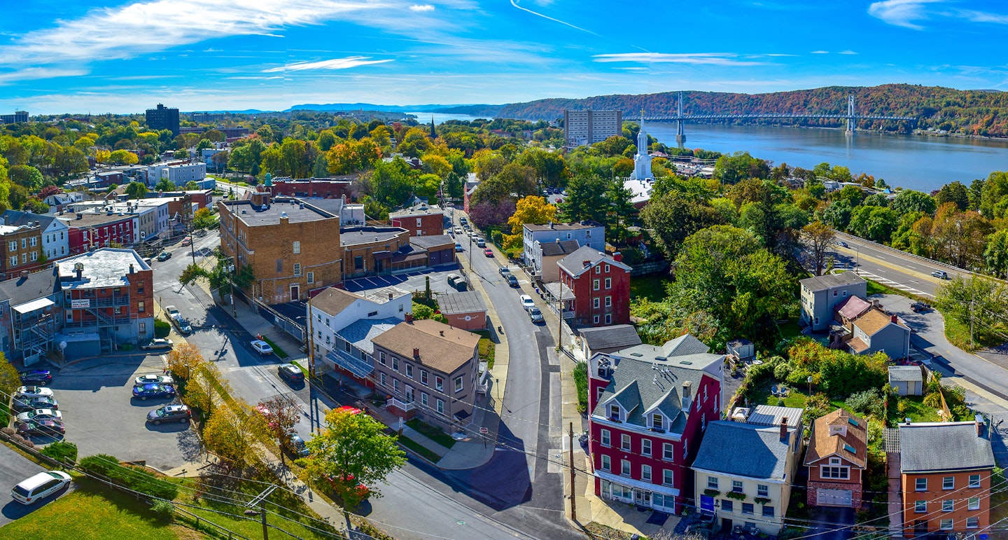 Poughkeepsie View From Walk Over The Hudson