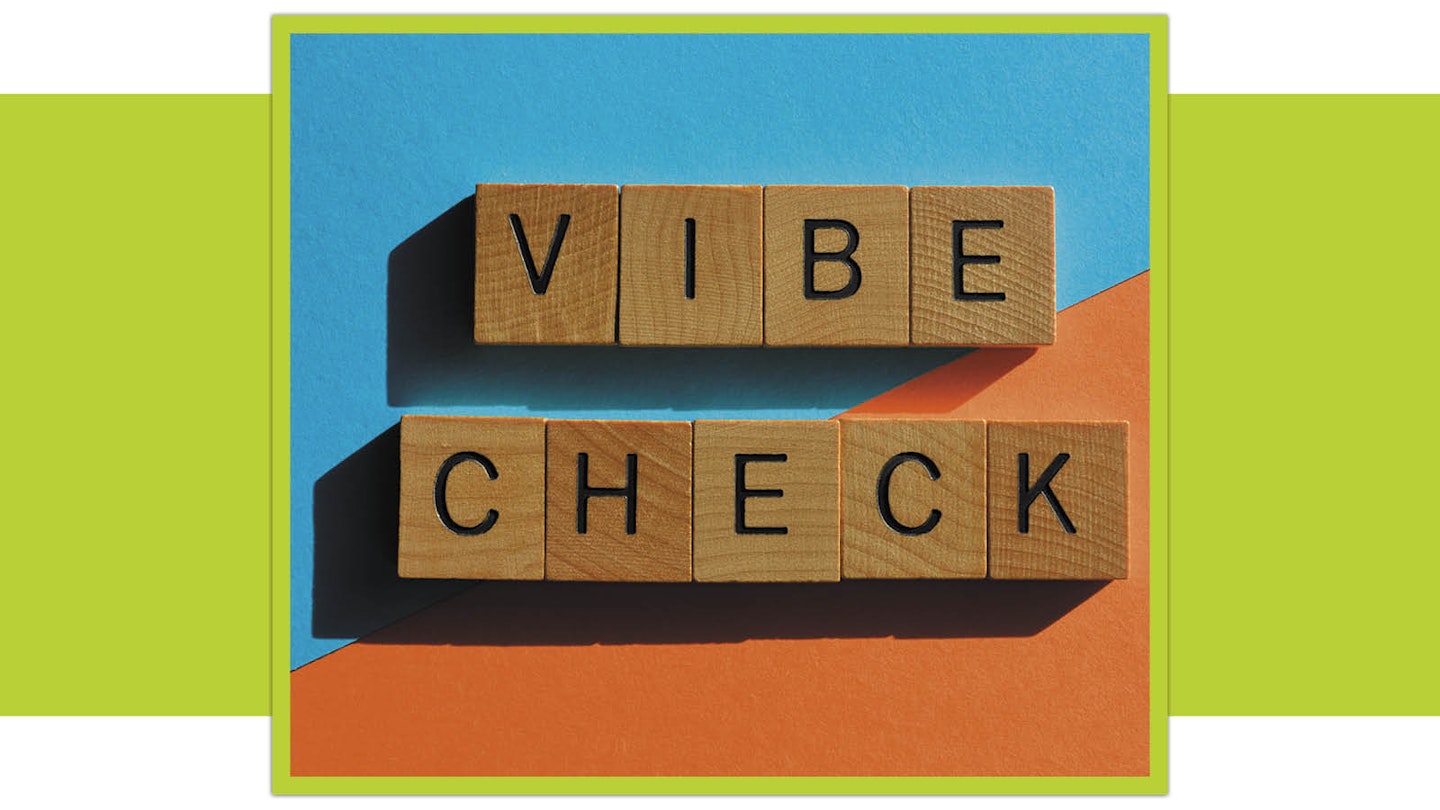 Vibe Check in letter tiles