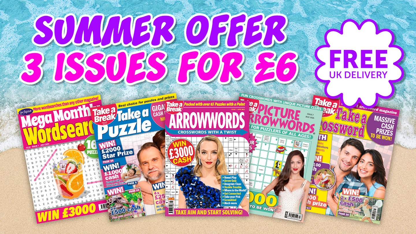 3 issues for £6 of a puzzle magazine
