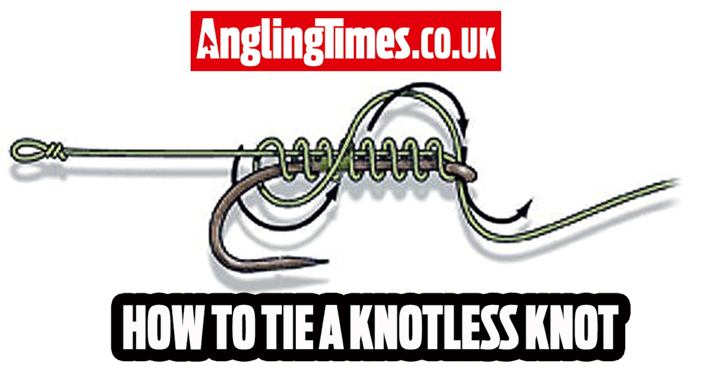 How to tie the knotless knot for fishing hair rigs