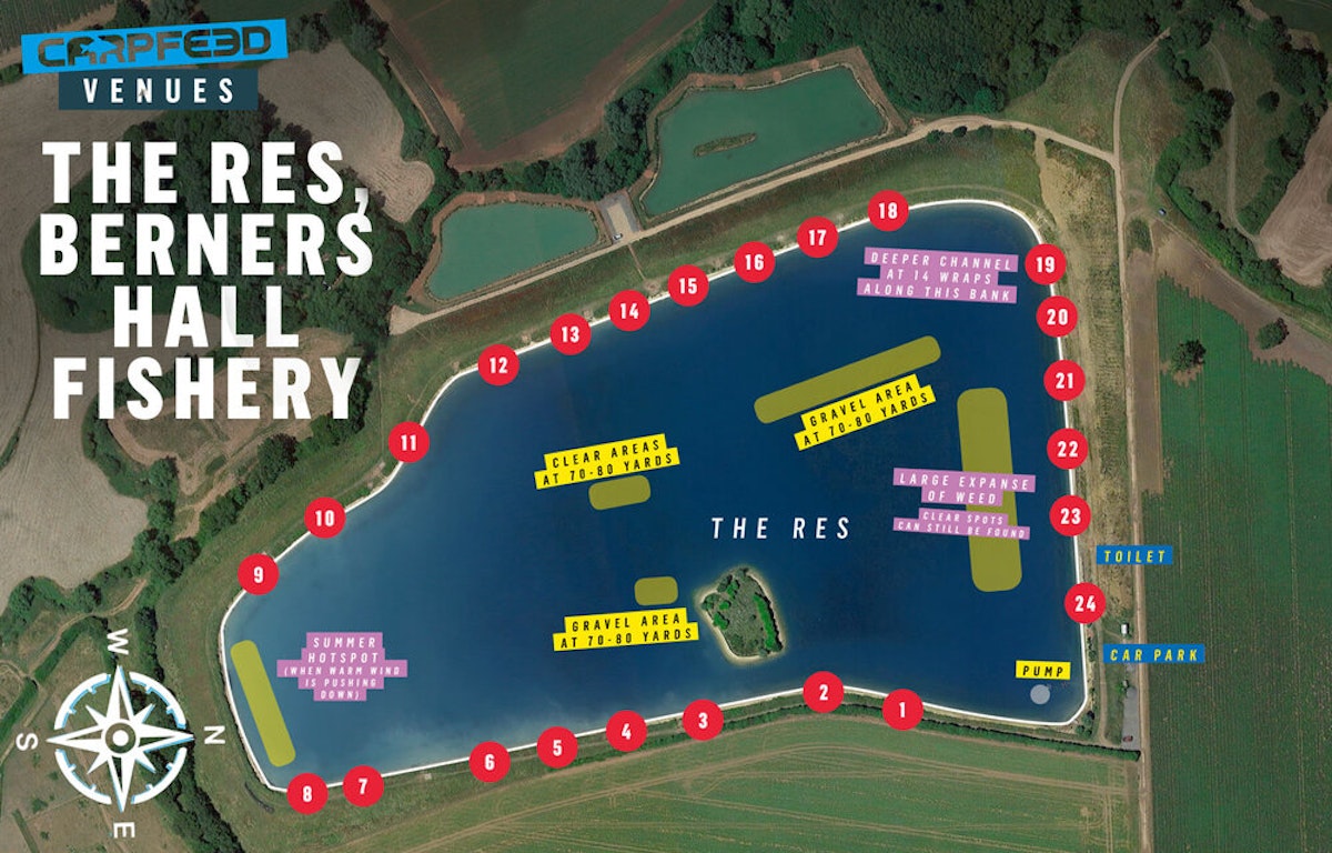 Berners Hall Reservoir map and tactics guide Angling Times