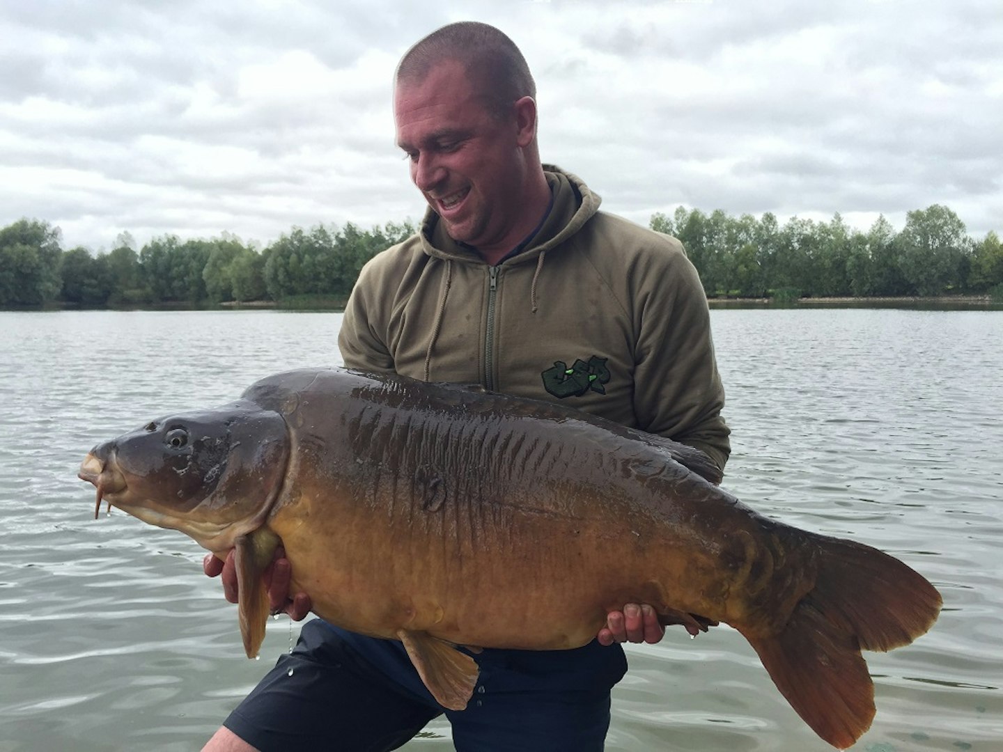 50lb 'Dave' caught on luncheon meat by Jay Mills