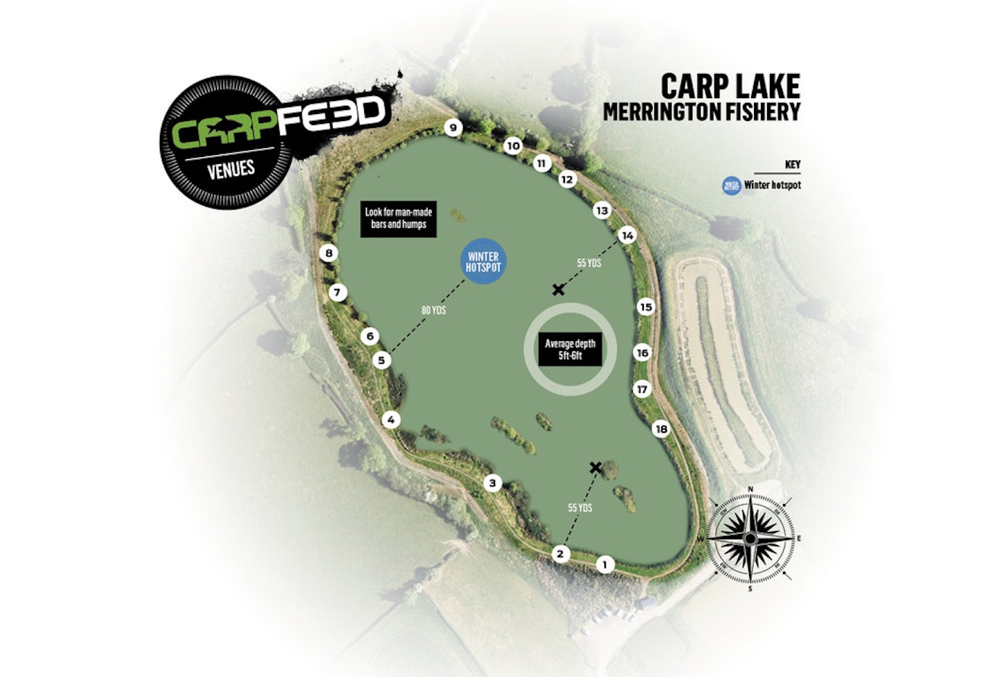 Merrington Carp Lake Map