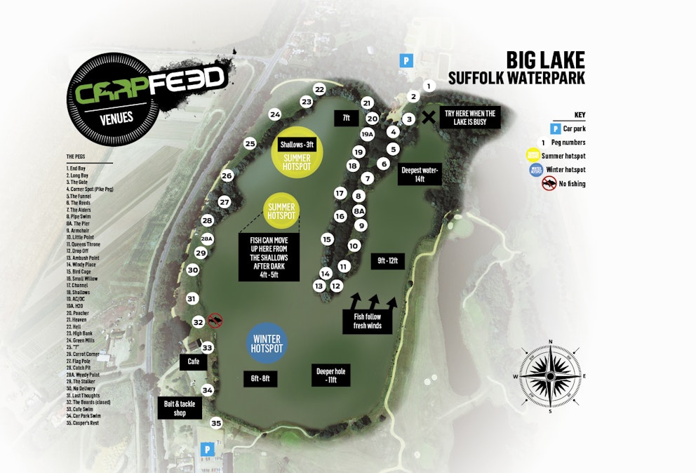 Suffolk Waterpark Big Lake Angling Times