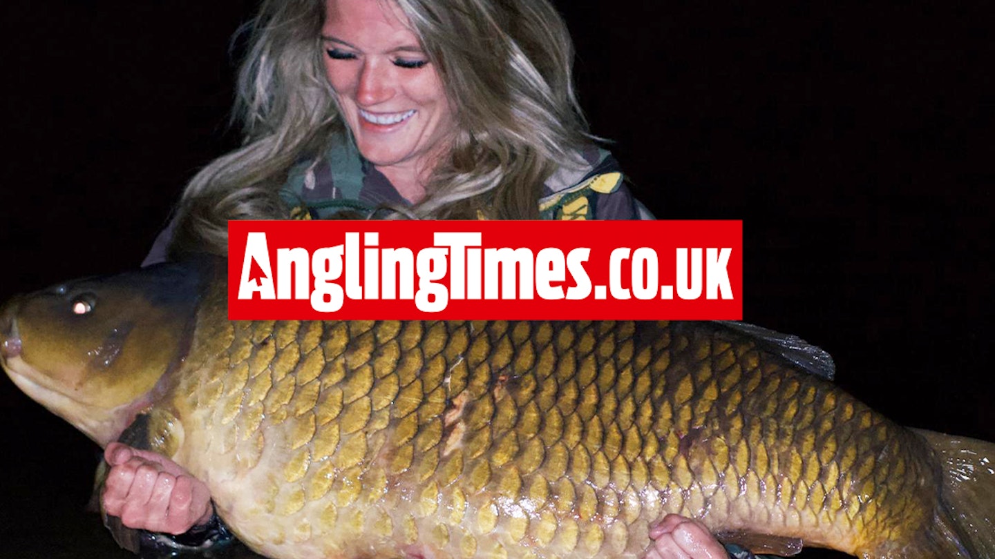 Female angler catches one of Britain's biggest common carp