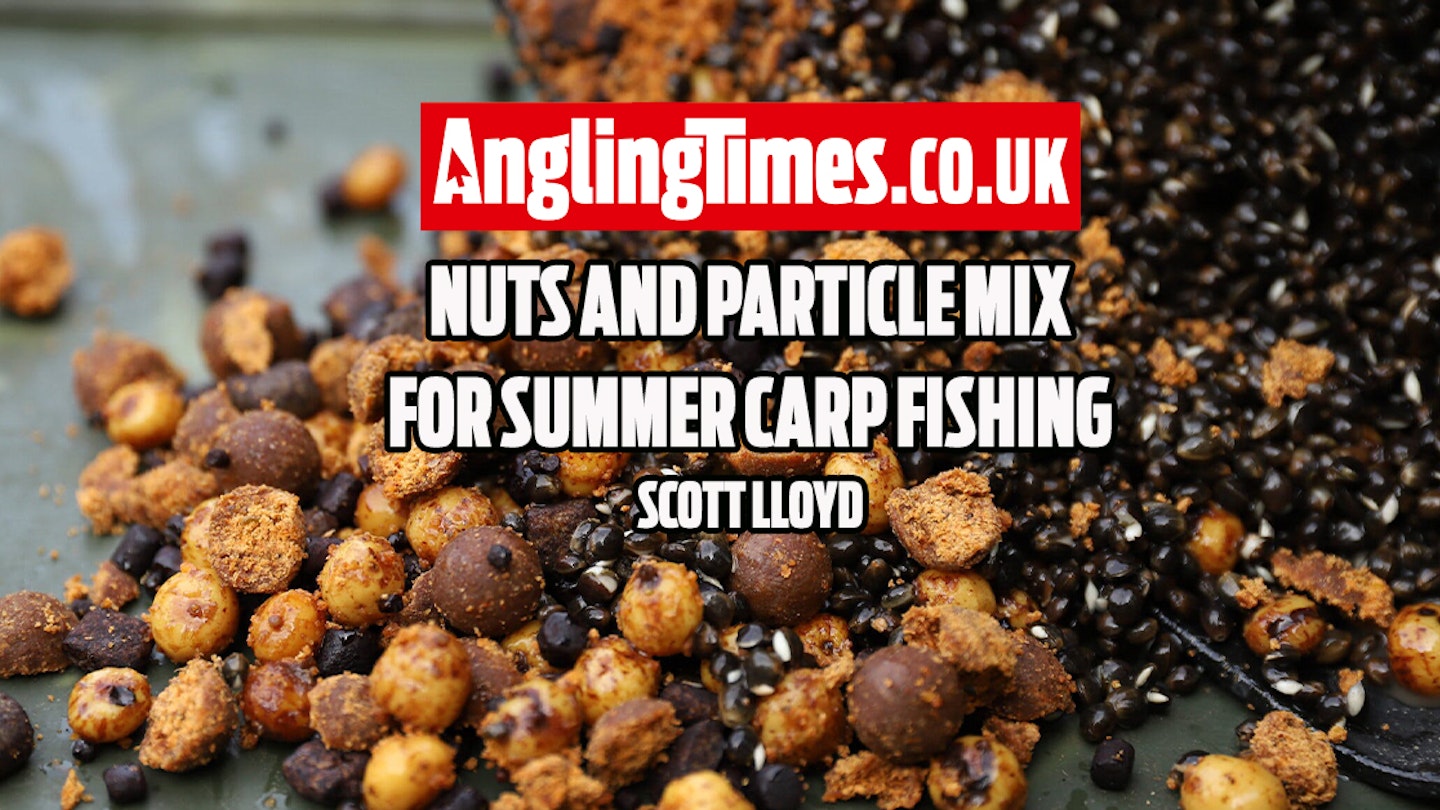 Try this nut and particle bait mix for your summer carp fishing – Scott Lloyd