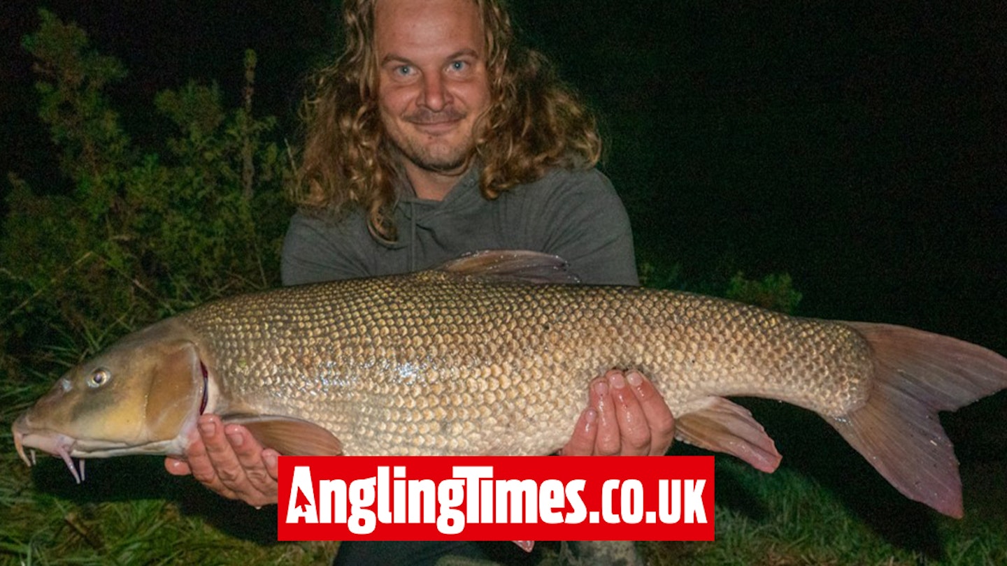 Special barbel caught from recovering river