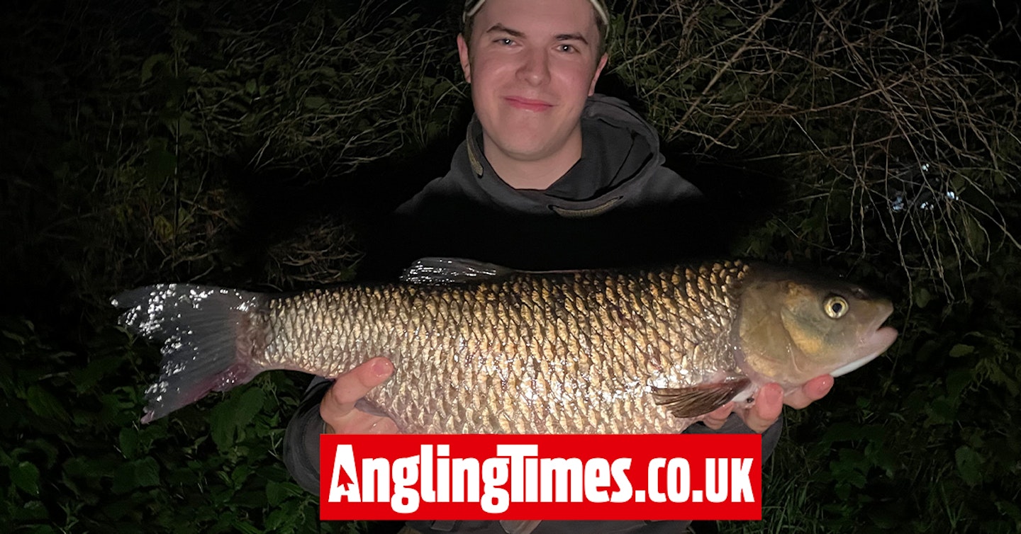 Alfie pays tribute to fishing dad with special Dorset Stour chub