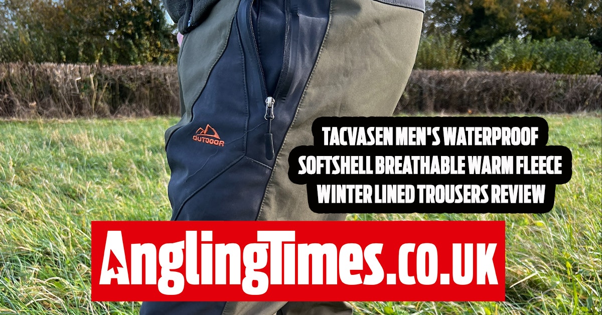 TACVASEN Men's Waterproof Softshell Breathable Warm Fleece Winter Lined  Trousers