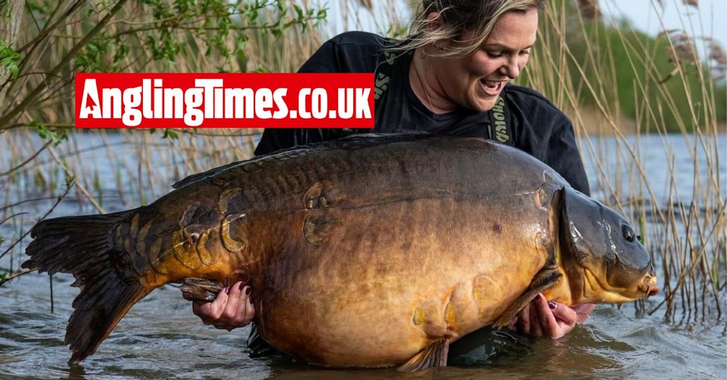 Female angler catches UK’s biggest carp