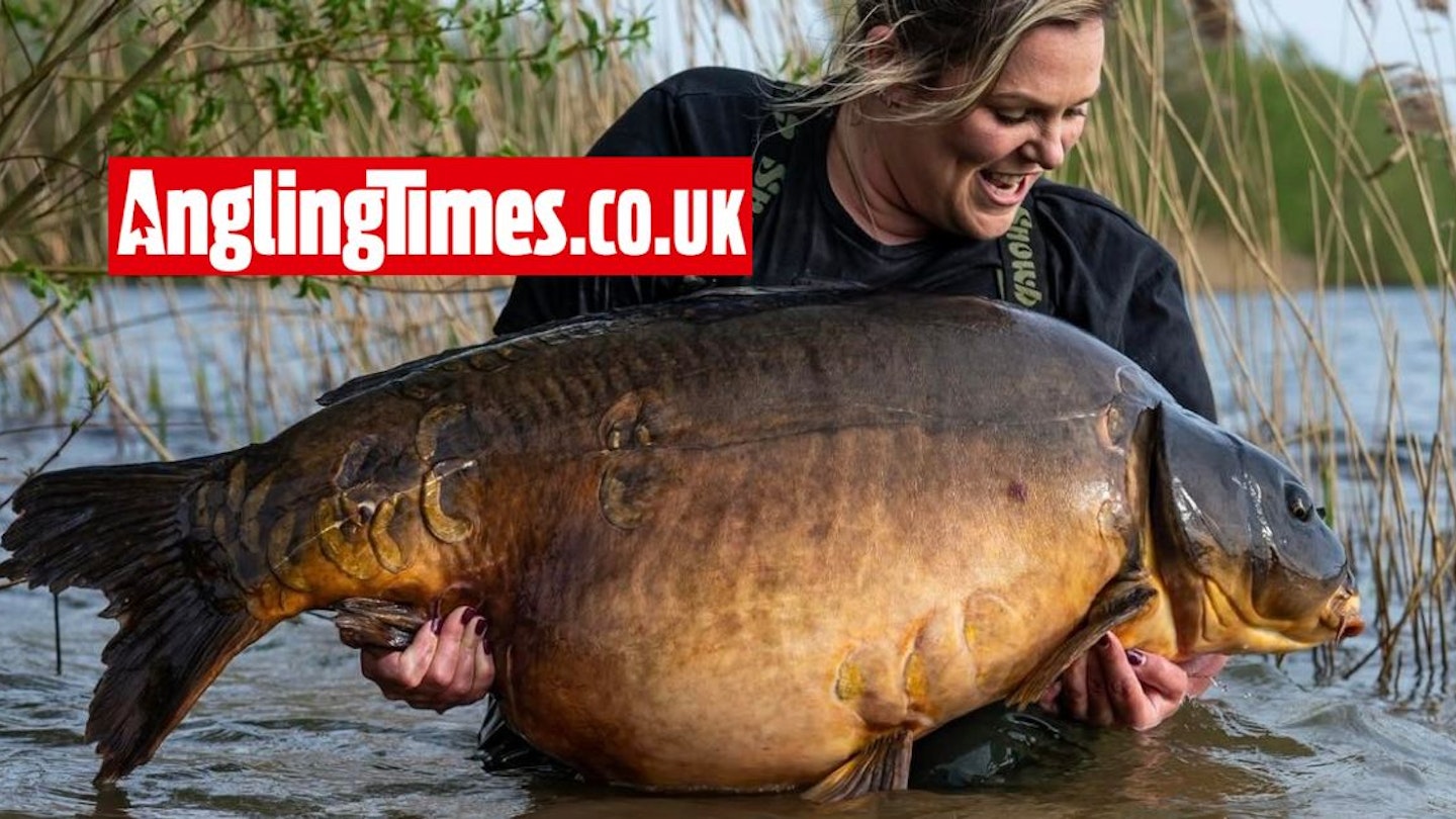 Female angler catches UK’s biggest carp