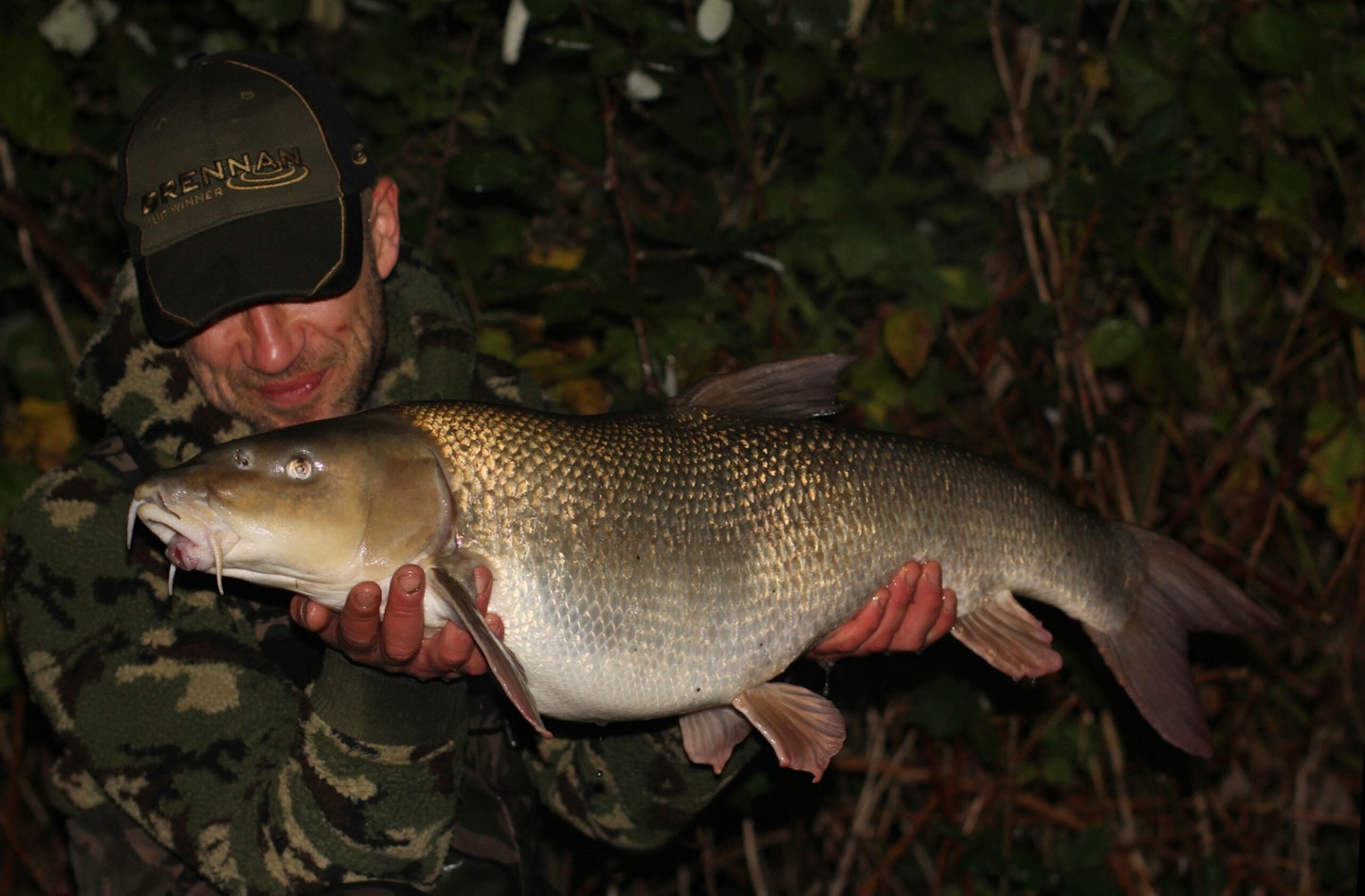 Duncan’s Thames barbel weighing in at 19lb 4oz.