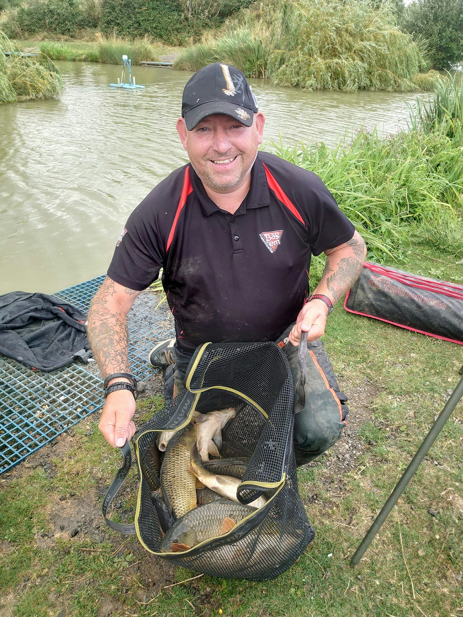 Jason Redgrave with part of his qualifying catch.